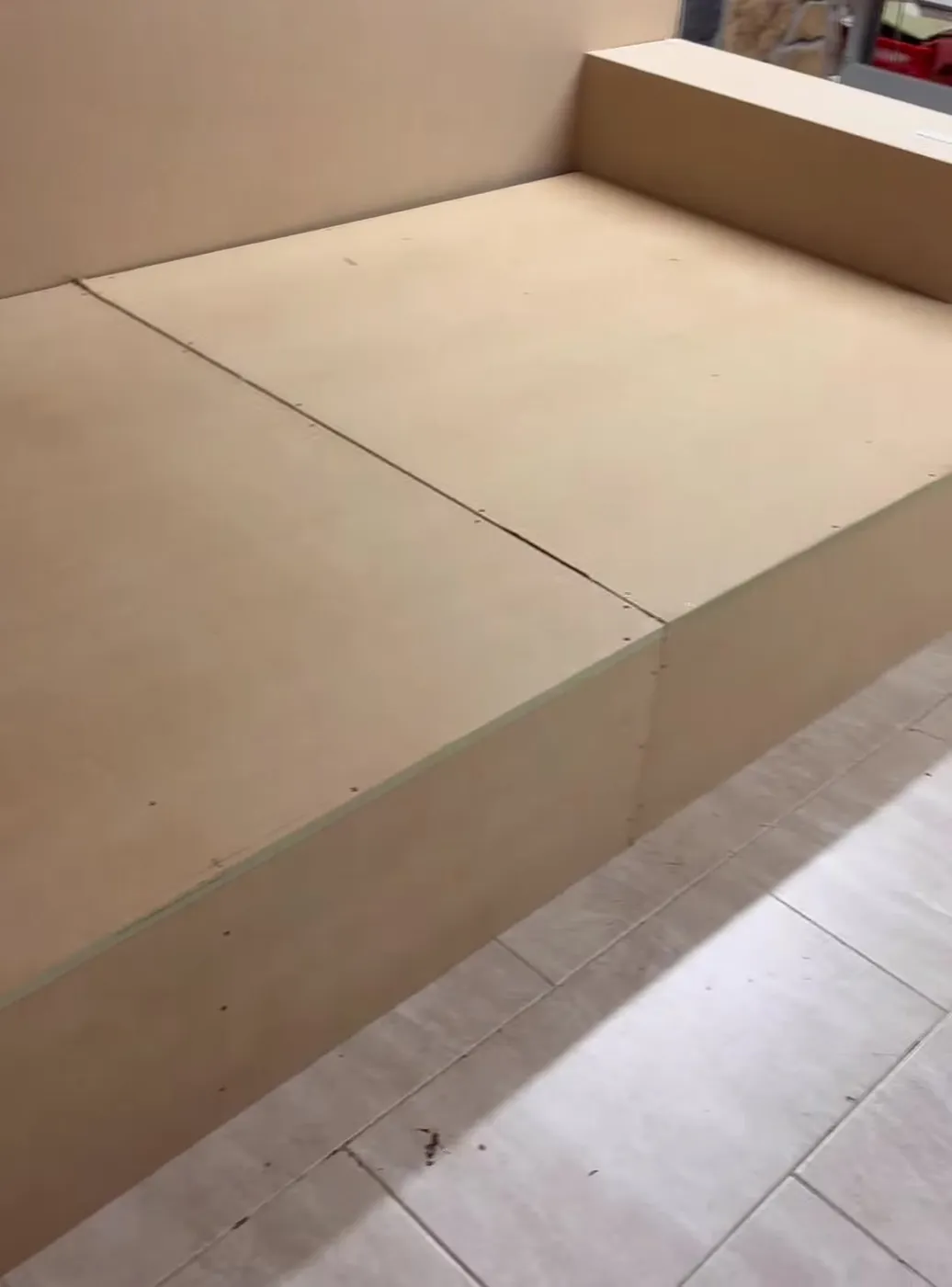 Bespoke sofa frame under construction